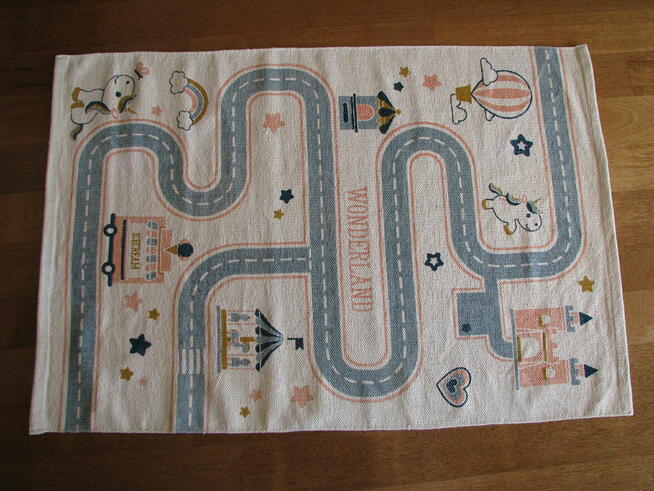 Eko- dywan dziecięcy, mata do zabawy, bawełna 130 x 90 cm