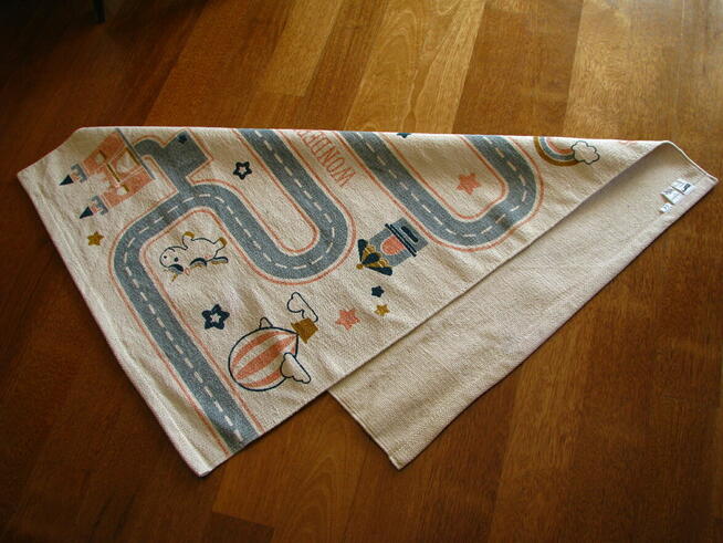 Eko- dywan dziecięcy, mata do zabawy, bawełna 130 x 90 cm