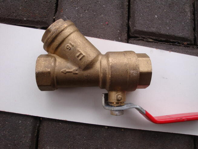 zawór kulowy 1 cal z filtrem i śrubunkiem zaworu kulowego