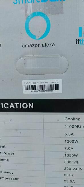 Nowy Klimatyzator DGM PAC-W11C02 Wi Fi pilot