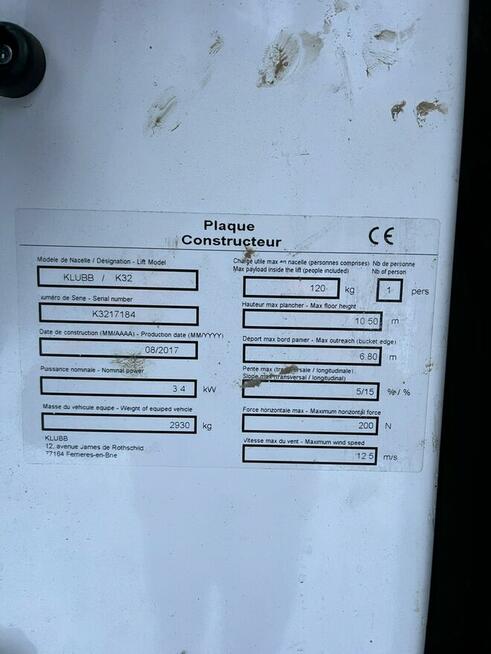 Renault Master Podnośnik koszowy