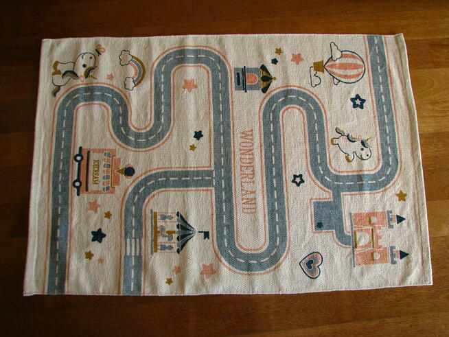 Eko- dywan dziecięcy, mata do zabawy, bawełna 130 x 90 cm