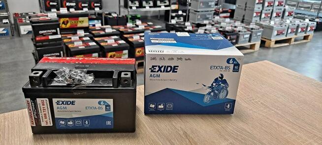 EXIDE ETX7A-BS YTX7A-BS 12V 6Ah 90A EN L+