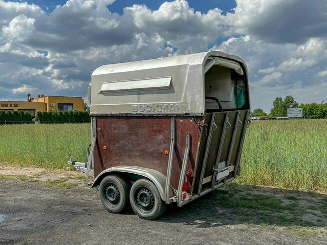 Przyczepa używana do koni Bockman tania do zwierząt do bydła