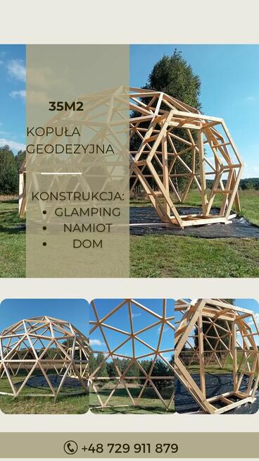 Kopuła geodezyjna - namiot sferyczny - GLAMPING 35 M2.