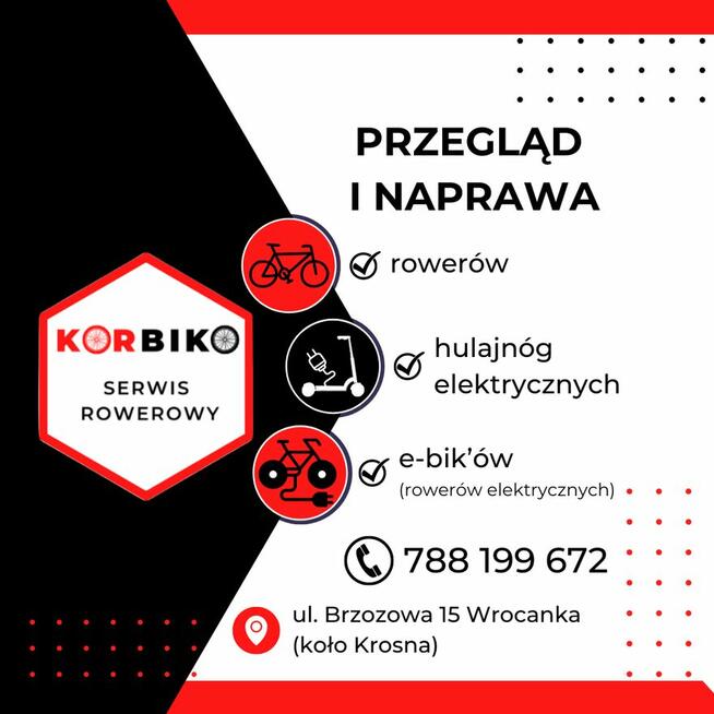 Naprawa rowerów , hulajnóg i rowerów elektrycznych- ebików