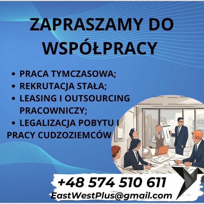 Usługi rekrutacyjne. Pracownicy tymczasowi/ z zagranicy