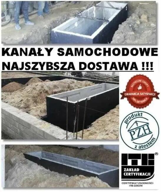 Kanał samochodowy do warsztatu Kanał betonowy 350cm