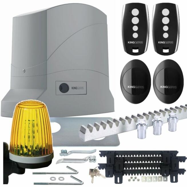 KingGates Dynamos 1000 230V + lampa + listwa zębata