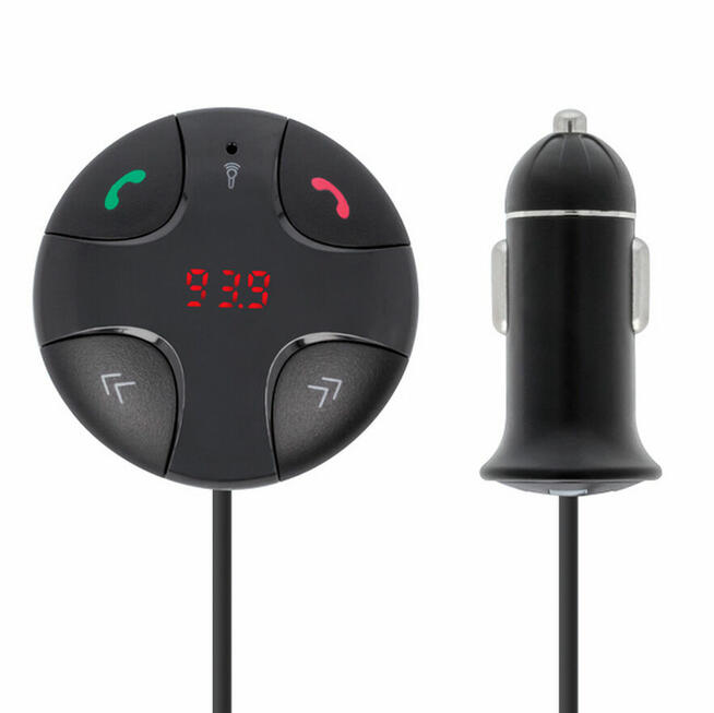 Transmiter FM Bluetooth z ładowarką samochodową wysyłka grat