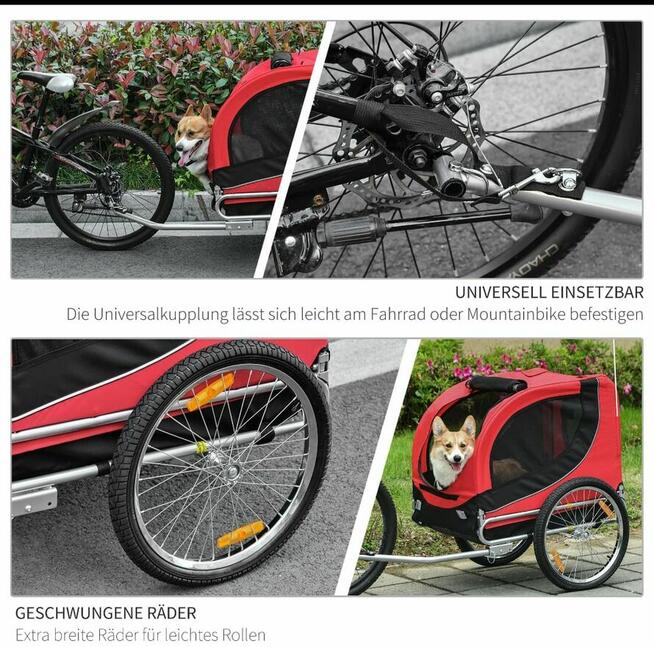 Przyczepka rowerowa dla psa