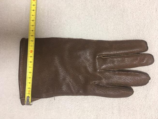 PRL rękawiczki męskie skórzane brązowe nowe