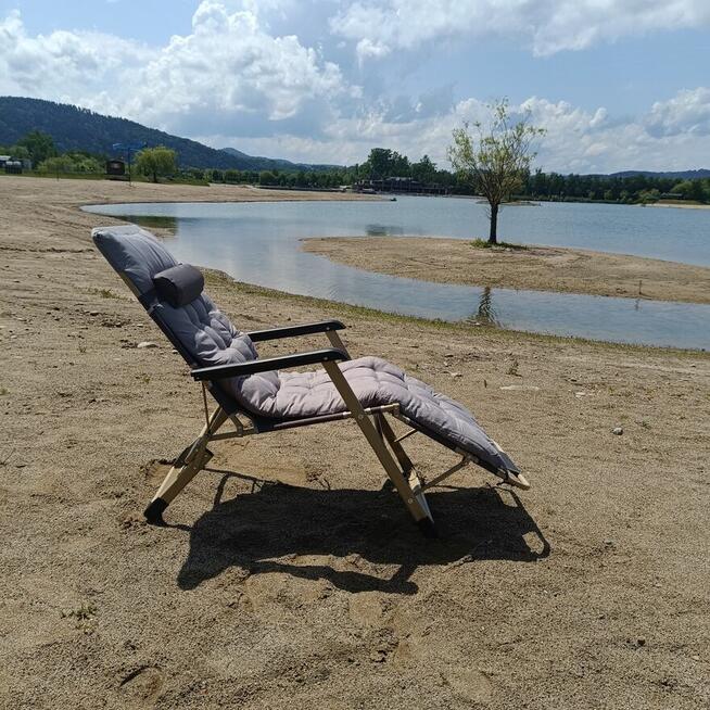 Leżak plażowe ogrodowe elden arta plus z poduszką 3 pozycyjn