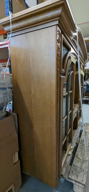 Dębowa KOMODA z WITRYNĄ SZKLANĄ SWARZĘDZ Dąb Jasny Gdańsk