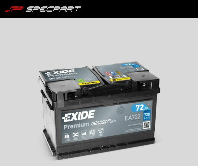 Akumulator Exide Premium 72Ah 720A PRAWY PLUS