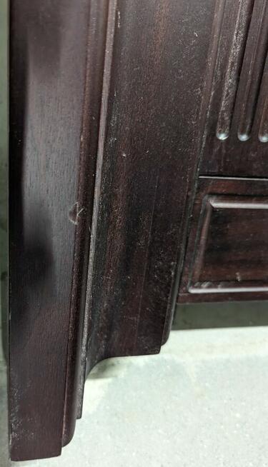 DRZWI WEWNĘTRZNE Z FUTRYNĄ lite drewno CIEMNY MAHOŃ używane