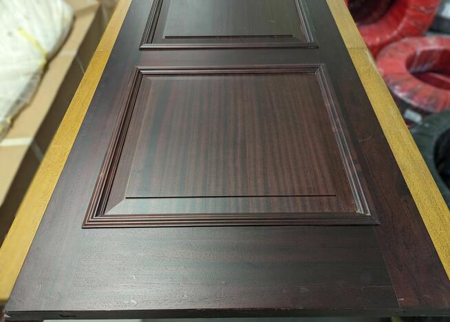 DRZWI WEWNĘTRZNE Z FUTRYNĄ lite drewno CIEMNY MAHOŃ używane