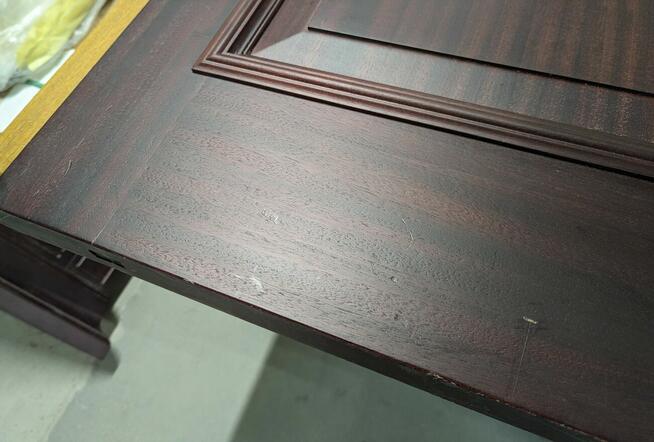 DRZWI WEWNĘTRZNE Z FUTRYNĄ lite drewno CIEMNY MAHOŃ używane