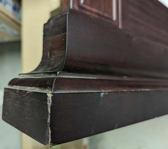 DRZWI WEWNĘTRZNE Z FUTRYNĄ lite drewno CIEMNY MAHOŃ używane