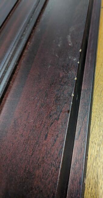 DRZWI WEWNĘTRZNE Z FUTRYNĄ lite drewno CIEMNY MAHOŃ używane