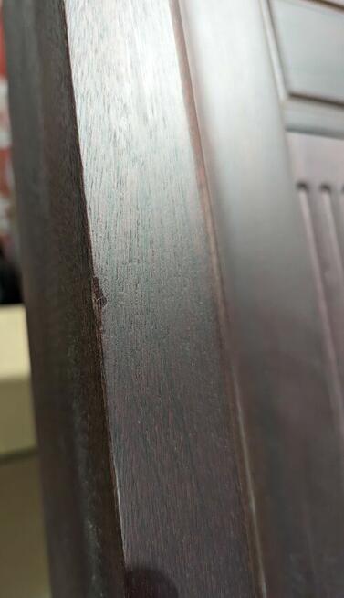 DRZWI WEWNĘTRZNE Z FUTRYNĄ lite drewno CIEMNY MAHOŃ używane