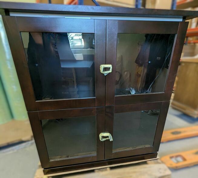 KREDENS KLOSE DUO z oświetleniem Drewniany Buk Kolonialny