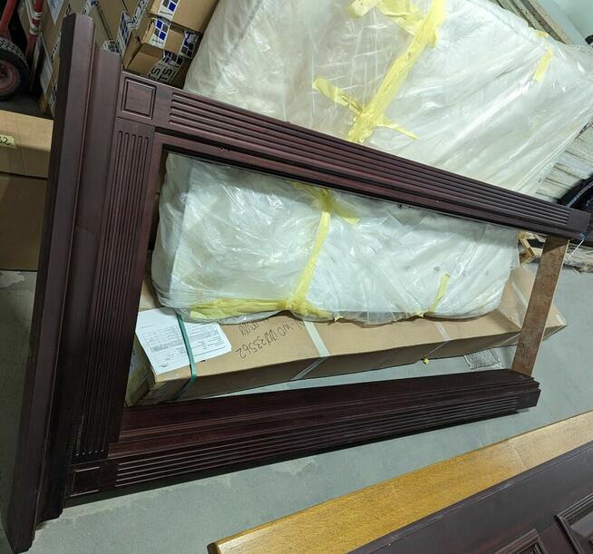 DRZWI WEWNĘTRZNE Z FUTRYNĄ lite drewno CIEMNY MAHOŃ używane