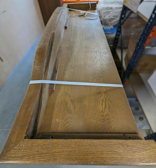 Dębowa KOMODA z WITRYNĄ SZKLANĄ SWARZĘDZ Dąb Jasny Gdańsk