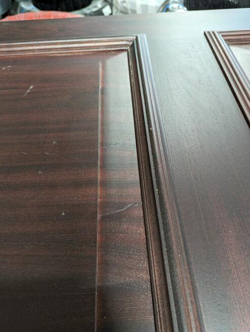 DRZWI WEWNĘTRZNE Z FUTRYNĄ lite drewno CIEMNY MAHOŃ używane