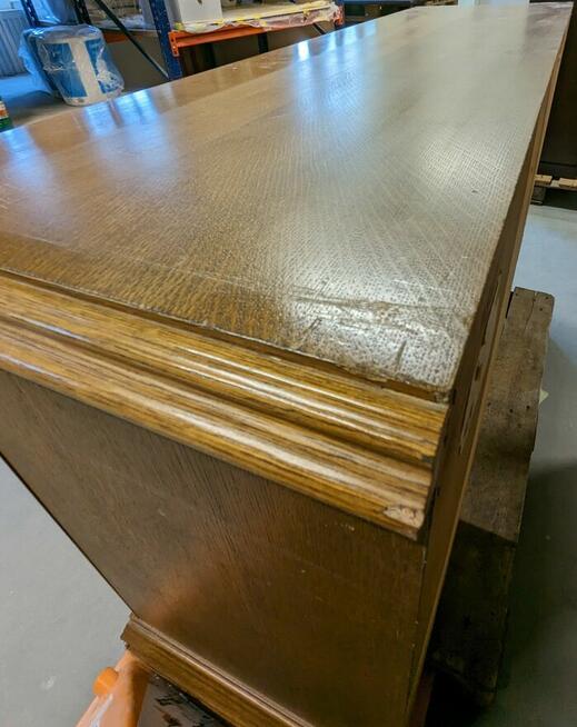 Dębowa KOMODA z WITRYNĄ SZKLANĄ SWARZĘDZ Dąb Jasny Gdańsk