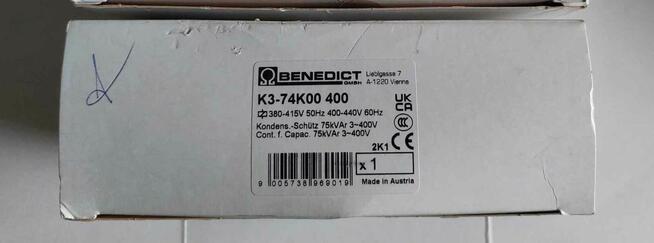 Stycznik k3-74k00 400 Benedict 75kVAr Kondensatorowy 3p 50Hz