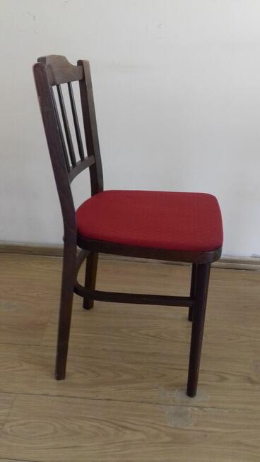 Krzesło gięte drewniane z obiciem, Vintage, do sprzedan