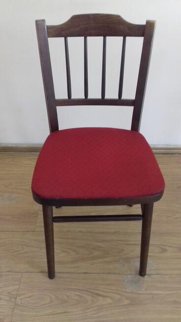Krzesło gięte drewniane z obiciem, Vintage, do sprzedan