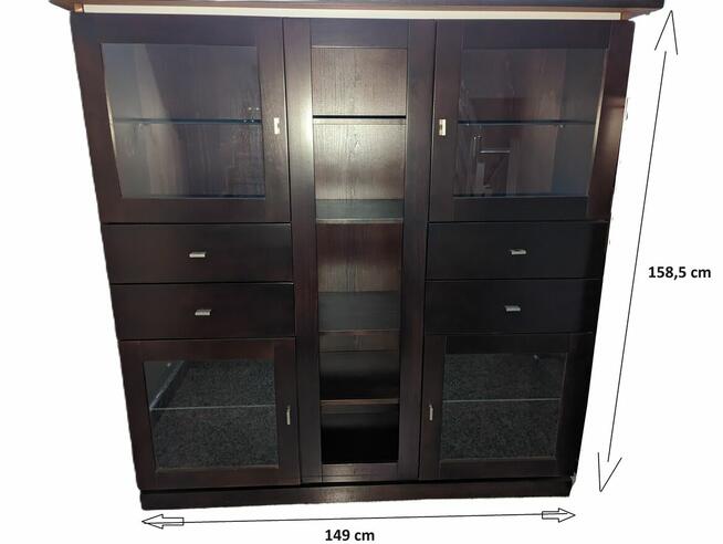 PODŚWIETLANY KREDENS (witryna) KLOSE z serii DUO WIŚLINKA