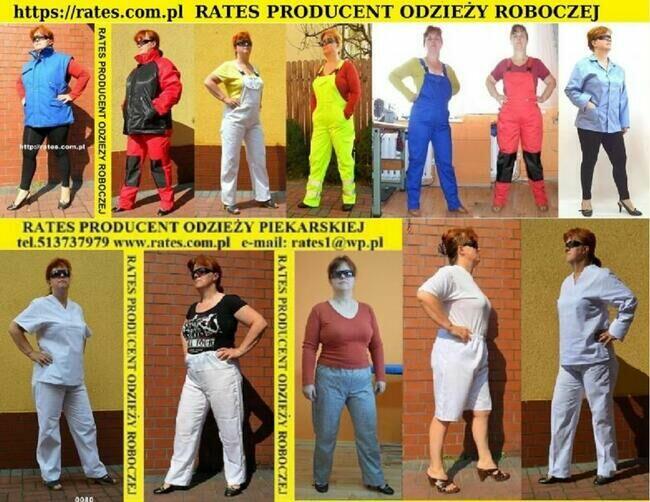 Fartuchy robocze Firmy Rates.pl tel.513737979 www.rates.pl