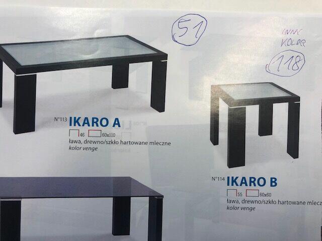 Ława venge + szkło