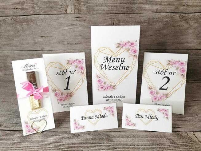 Zaproszenia ślubne dodatki na ślub wesele papeteria,