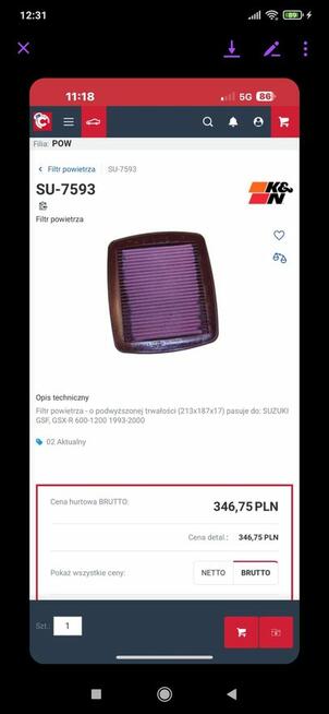 K&N Suzuki GSF, GSX-R 600-1200 (1993-2000)