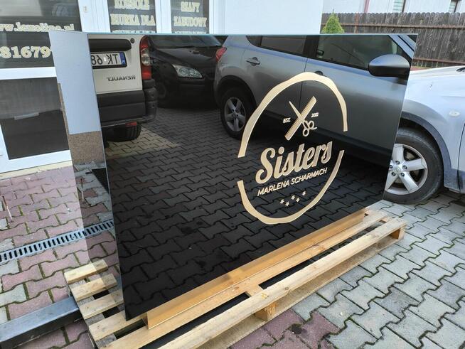 Recepcja Lada szklana z logo biurko kosmetyczne do paznokci