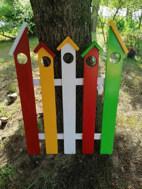 Płotek ogrodowy drewniany - ozdobny