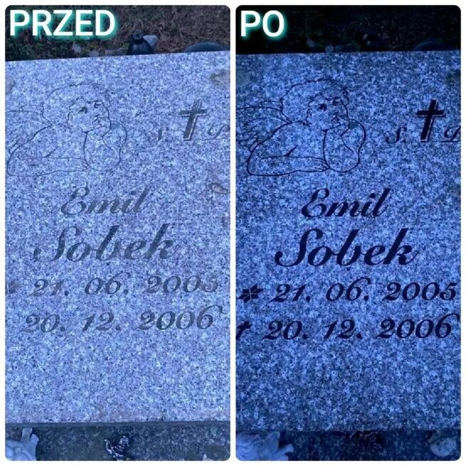 Odświeżanie liter nagrobnych