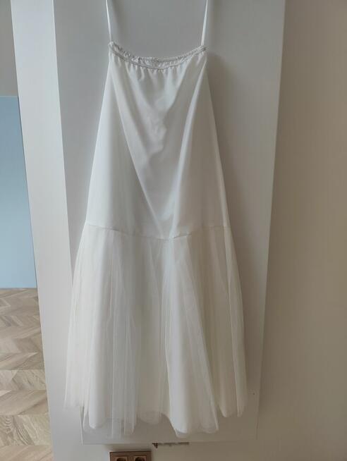 Suknia ślubna pudrowy róż. Ewa Śliwa