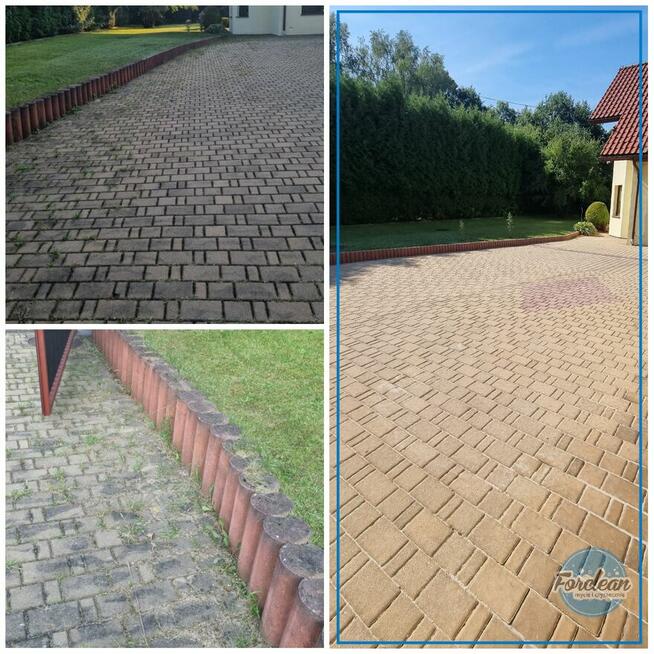 Mycie koski brukowej i elewacji