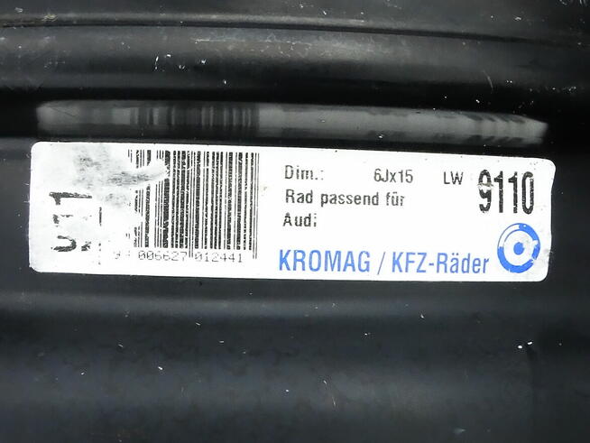 Felgi stalowe 6Jx15H2 ET37 4x108 osadzenie 57 mm.