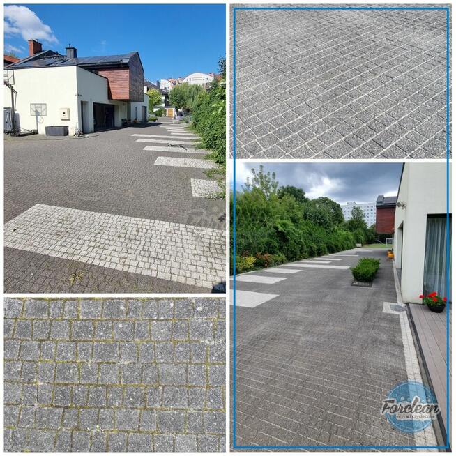 Mycie koski brukowej i elewacji