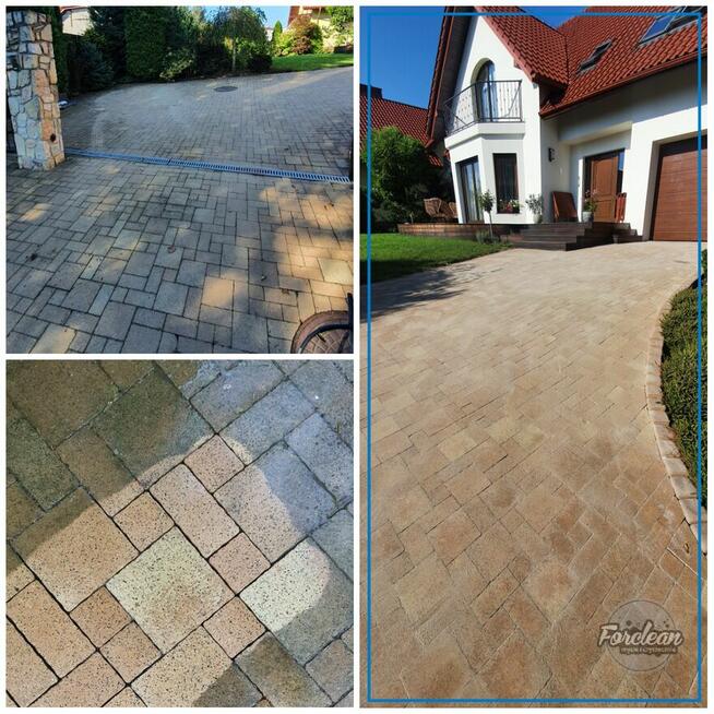 Mycie koski brukowej i elewacji