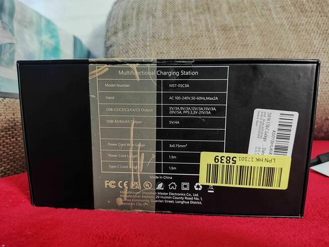 SMEIWANR GAN MST 05C3A szybka ładowarka USB-C Iphone IPad