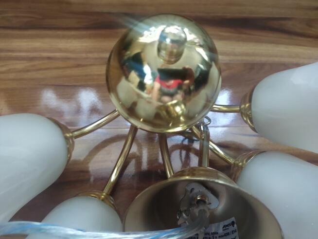 Lampa sufitowa złota żyrandol klasyczny