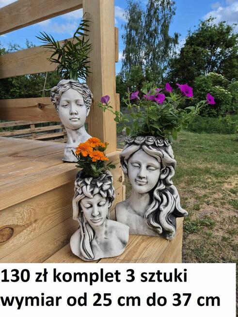 Doniczki ozdobne donica głowa skrzat krasnal dekoracja ogród