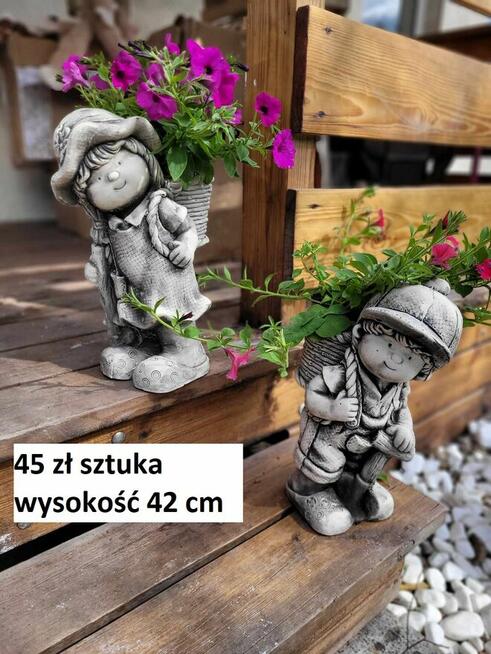 Doniczki ozdobne donica głowa skrzat krasnal dekoracja ogród